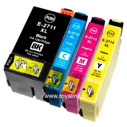 Cartouches compatibles Epson 27 XL. Lot de 4 génériques