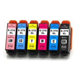 Cartouches compatibles Epson 378 XL. Lot de 6 génériques