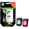 Pack de 2 cartouches HP 300 noire + couleur 