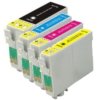 Cartouches compatibles Epson T130. Lot de 4 génériques XL