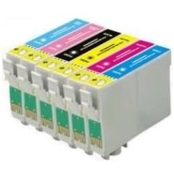 Cartouches compatibles Epson T048. lot de 6 génériques.