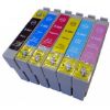 Cartouches compatibles Epson T080. Lot de 6 génériques