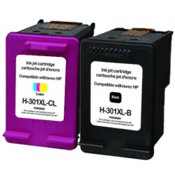 Cartouches compatibles HP 301 XL. Pack de 2